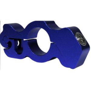 CANDADO DE ALUMINIO PARA PUÑO DE MOTO CON 2 LLAVES DE SEGURIDAD TIPO CHAPA BANCARIA AZUL (PIEZA)