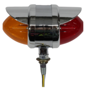PLAFON REDONDO 10 LEDS C/ ESTROBO DOBLE CARA ÁMBAR/ ROJO ESTRELLA (PIEZA)