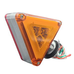 PLAFON TRIANGULAR 6 LEDS C/ESTROBO DOBLE CARA AMBAR/ROJO (PIEZA)