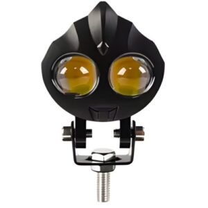 FARO TIPO ULTRA CON 2 HIPER LEDS 20W BLANCO/AMARILLO CON LUPA, 5 FUNCIONES DE ESTROBO Y CARCASA NEGRA (PIEZA)