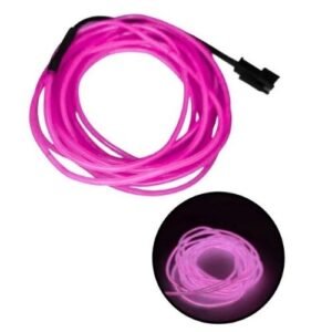HILO DE LUZ NEÓN DE 3 M C/FUNCION AUDIO-RITMICO ROSA (PZA)