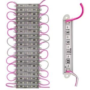 TIRA TIPO CHIP CON 5 LEDS 5050 ROSA 20 PCS (JUEGO)