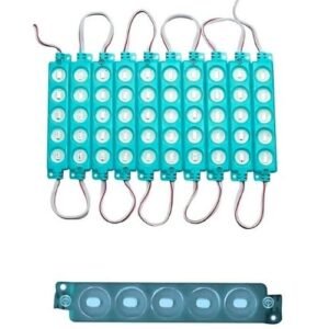 TIRA TIPO CHIP CON 5 LEDS 5050 ENCAPSULADO ICE BLUE 20 PCS (JUEGO)