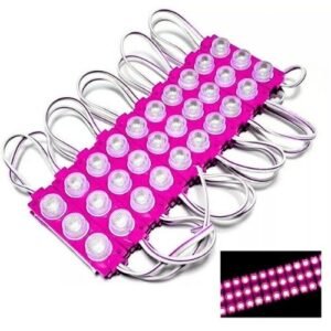 TIRA TIPO CHIP CON 3 LEDS TIPO SOMBRERO ROSA 20 PCS (JUEGO)