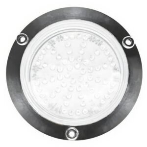 PLAFÓN REDONDO PARA CAMIÓN CON 4 FUNCIONES DE 66 LEDS BLANCO 10.5 CMS (PIEZA)