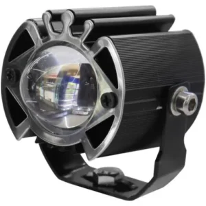 FARO TIPO CORONA CON 1 HIPER LED 10W BLANCO/AMARILLO CON LUPA, 6 FUNCIONES DE ESTROBO Y ESTROBO AZUL (PIEZA)