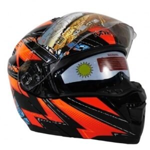 CASCO PARA MOTOCICLISTA ABATIBLE CON DISEÑO MEDIANO (Pieza)