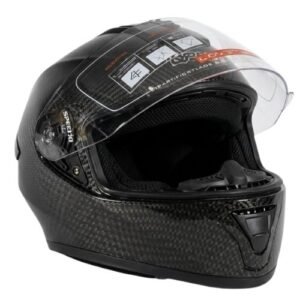CASCO PARA MOTOCICLISTA CERRADO  CARBÓN GRANDE (Pieza)
